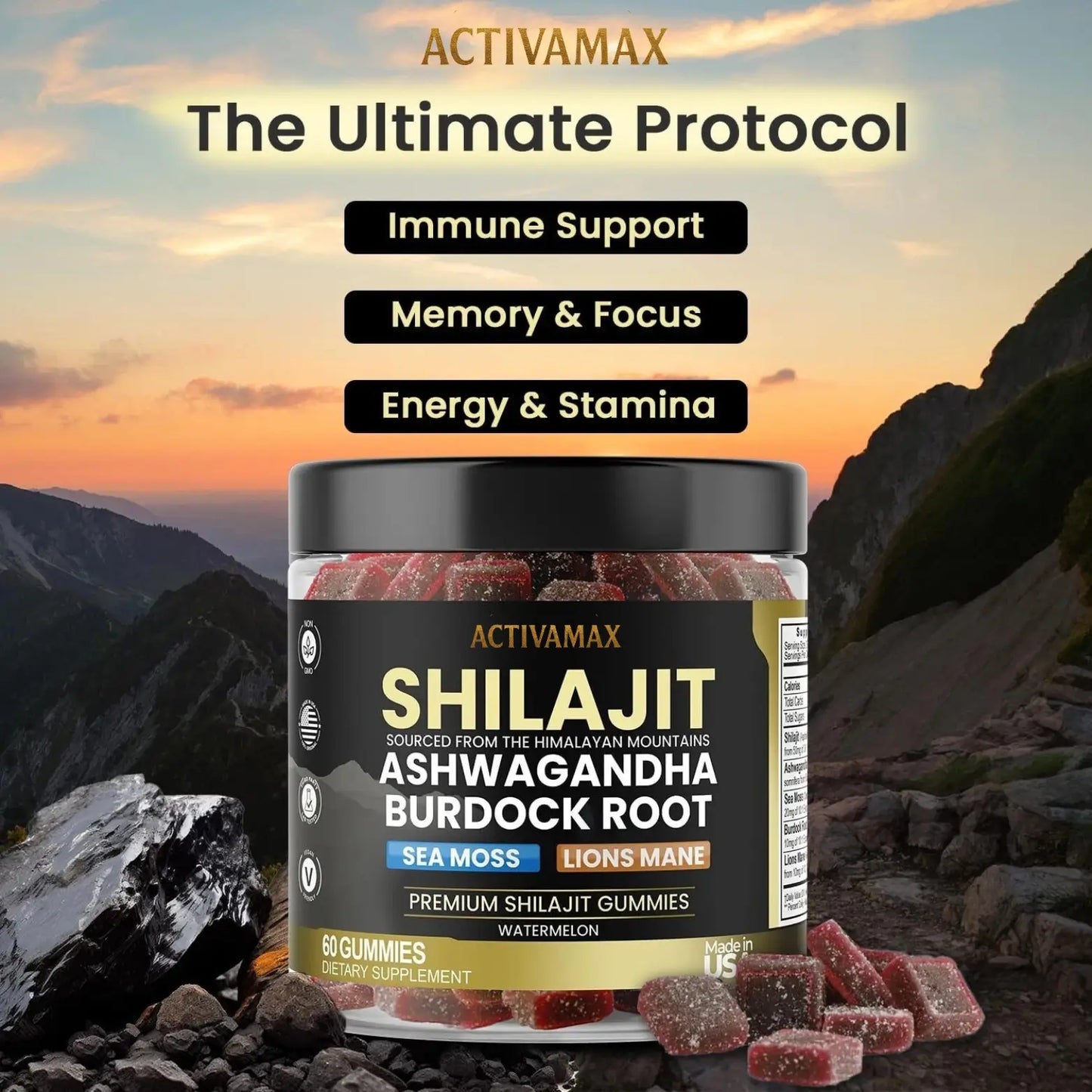 Pack 2+1 Gratis – Gomitas Shilajit ActivaMax